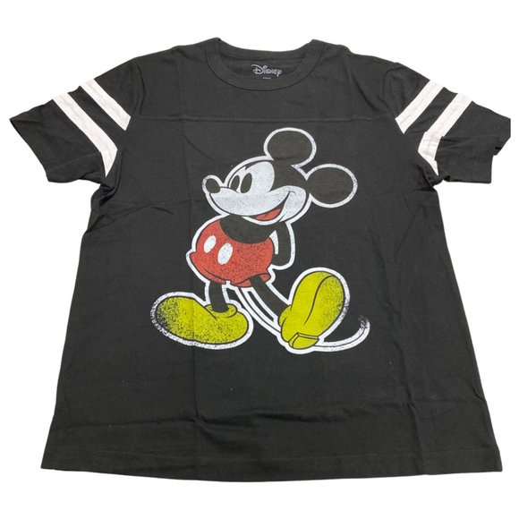 Disney Women's Mickey Mouse Varsity Football Tee-Medium - Picture 1 of 3